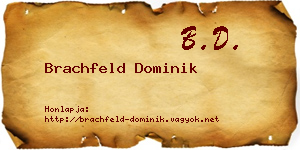 Brachfeld Dominik névjegykártya